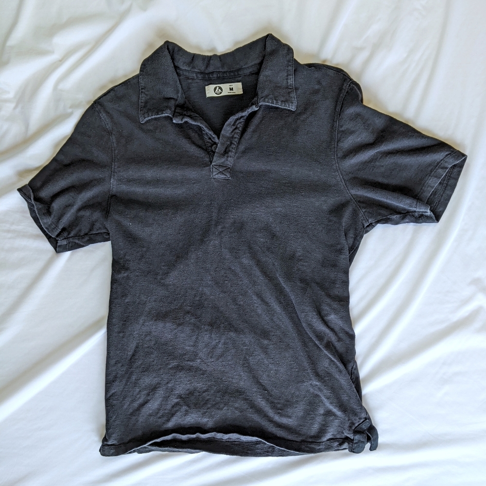 American Giant black polo